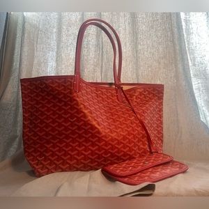 Red Dotted Tote Bag with Attached Wallet/ Pouch ❤️